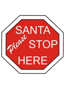 Santa sign Stock Illustration