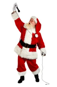 Santa singing Stock Photos