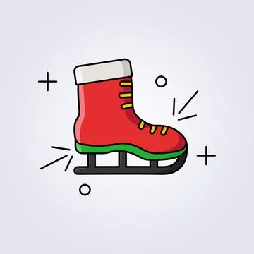 Santa ski boots icon vector illustration design Stock Illustration