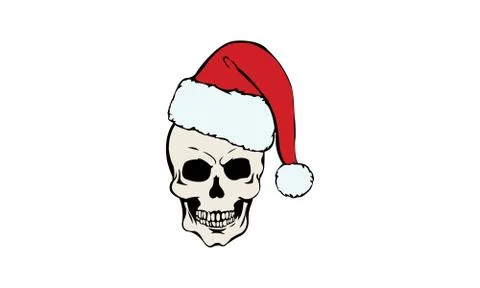 Santa Skull Illustrazione stock