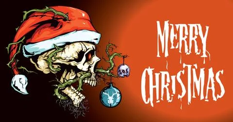 Santa skull Stock Illustration
