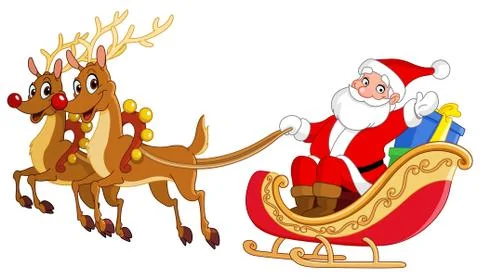 Santa sleigh Stock Illustration