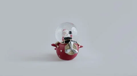 Santa Snow Globe Stock Footage 57290188
