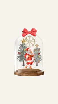 Santa snow globe Stock Illustration