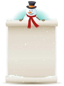 Santa snowman background 스톡 일러스트