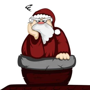 Santa in trouble Stock Illustration