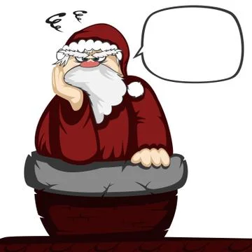 Santa in trouble Stock Illustration