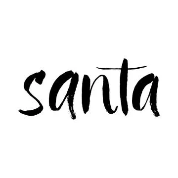 Santa typographic poster. Winter concept. Holiday concept. New Year concept Stock Illustration