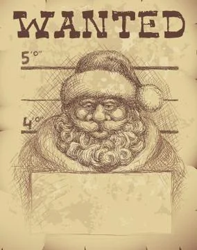 Santa wanted Stock-Illustration