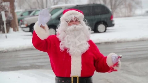 Santa waving 2 needs up 動画素材 73935898