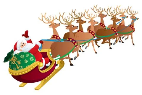 Santa on White Stock Illustration