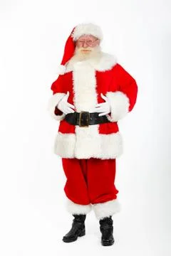 Santa on white Stock Photos