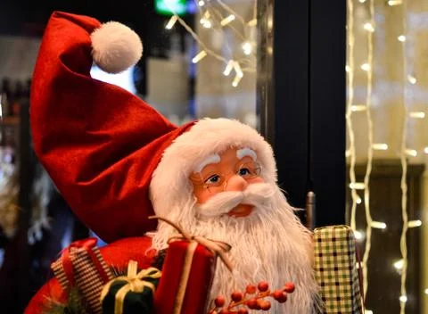Santa in the window Stock Photos
