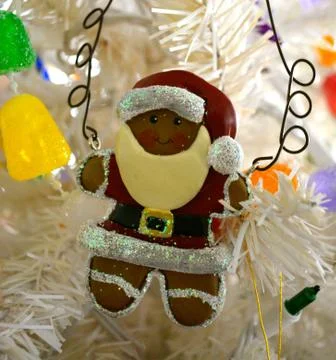 Santa on a wire Stock Photos