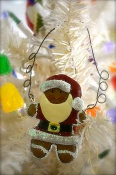 Santa on a wire Stock Photos