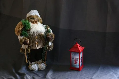 Santaclaus with a light Stock Photos
