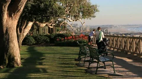SantaMonicaParkWalkers 3575 Stock Footage 11231381