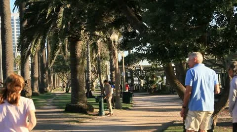 SantaMonicaWalkPath 3585 Stock Footage 11229951