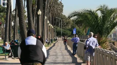 SantaMonicaWalkPath6 3492 Stock Footage 11228882