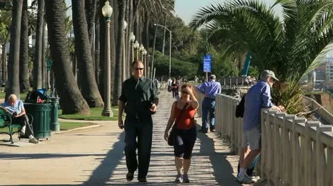 SantaMonicaWalkPath7 3491 Stock Footage 11231290