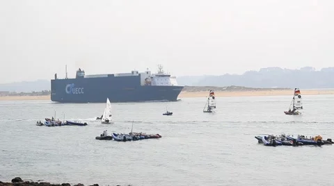 Santander, Spain - September 12, 2014: ISAF Sailing World Championships Stock Footage 41826359