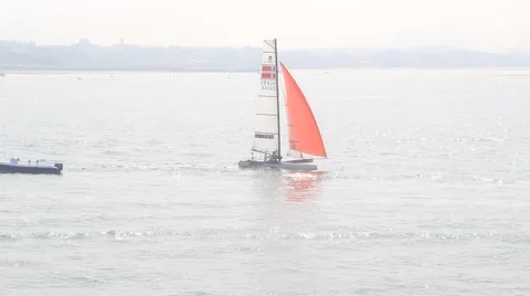 Santander, Spain - September 12, 2014: ISAF Sailing World Championships Stock Footage 41826432