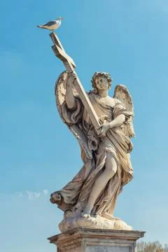 Sant'angelo bridge statue Stock Photos