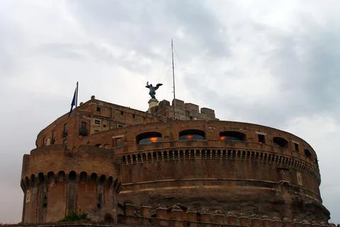 Sant'Angelo Castle under the clouds Stock Photos