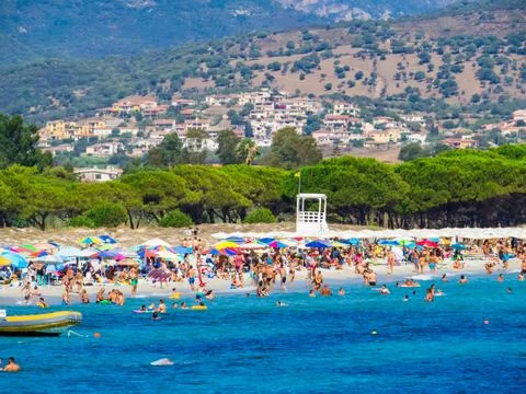 Sant'Anna Beach, Budoni, Sardinia Stock Photos