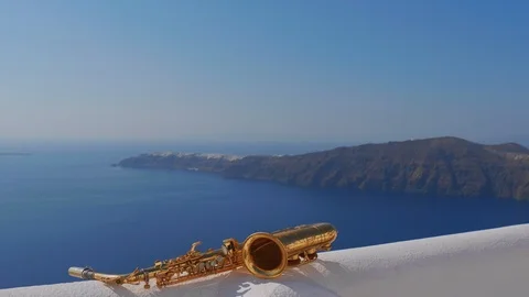 Santarini &amp; Saxophone Stock Footage 94502279