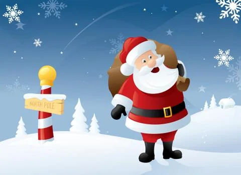 Santa's base Stock Illustration