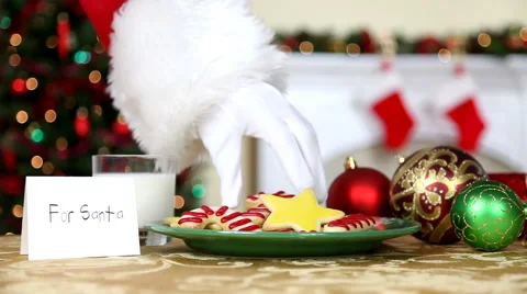 Santa's Cookies Stock Footage 43353353