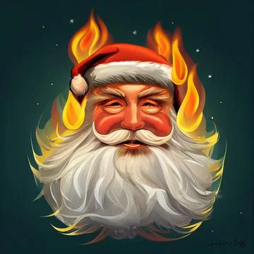 Santa's Face Stock Illustration