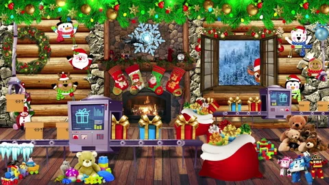 Santa's Factory Stock Footage 225685481