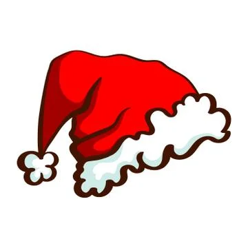 Santas Hat Isolated On White Stock Illustration