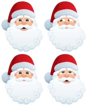 Santa’s Head Stock Illustration
