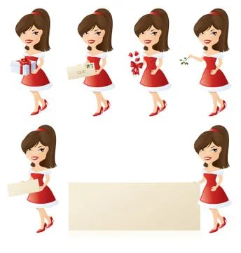 Santa's helper set Stock Illustration