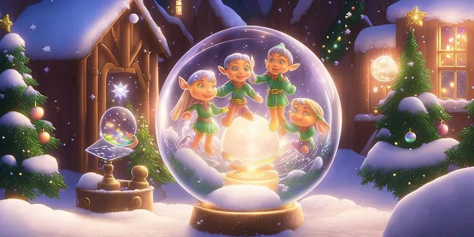 Santa´s helpers Stock Illustration