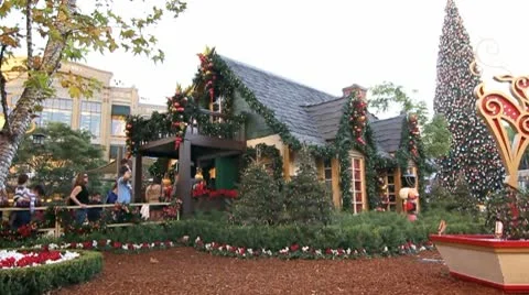 SANTAS HOUSE Stock Footage 9235676