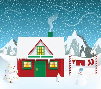Santa´s house Stock Illustration