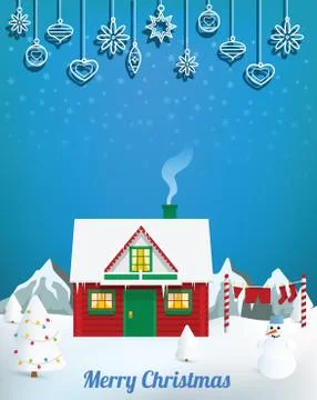 Santas house Stock Illustration