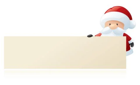 Santa's important message Stock Illustration