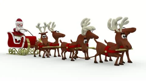 Santa's lazy deers 動画素材 22003442