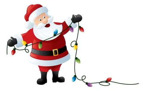 Santa's lights Stock Illustration