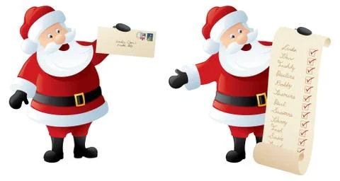 Santa's lists Stock Illustration