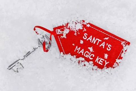 Santas magic key Stock Photos