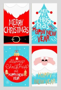 Santa's message banners. Stock Illustration