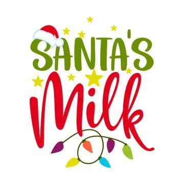 Santa's Milk Stock Illustration