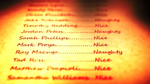 Santas Naughty or Nice List for Christmas Stock Footage 319922173