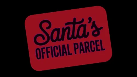 Santas Official Parcel Rectangle Flat Vector Illustration video Stock Footage 320593787